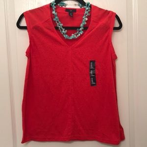 Short sleeve woven top